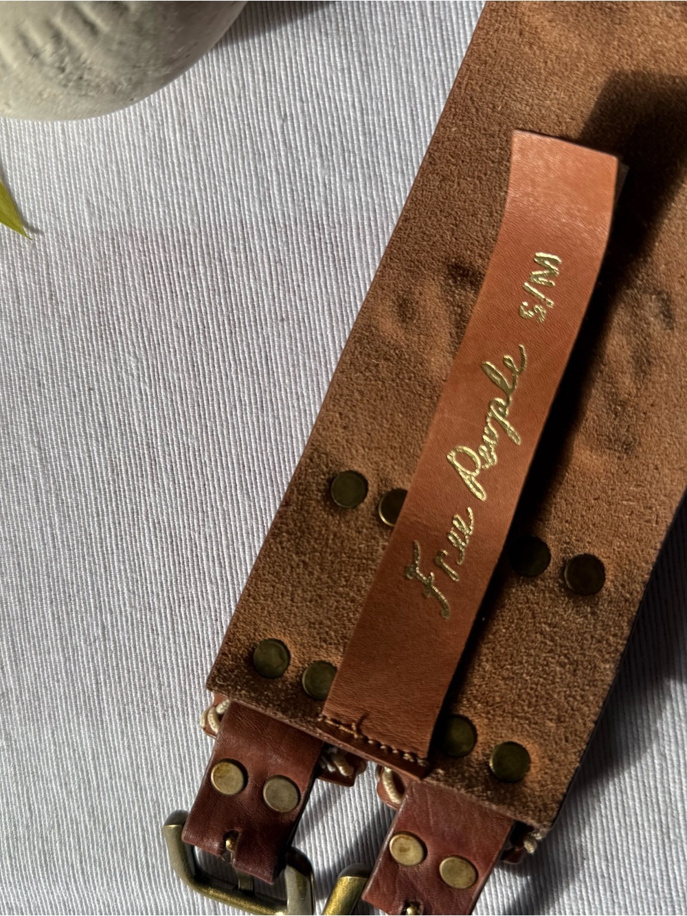 Free People Leather Corset Belt with Double Buckle S/M - Picture 5 of 6